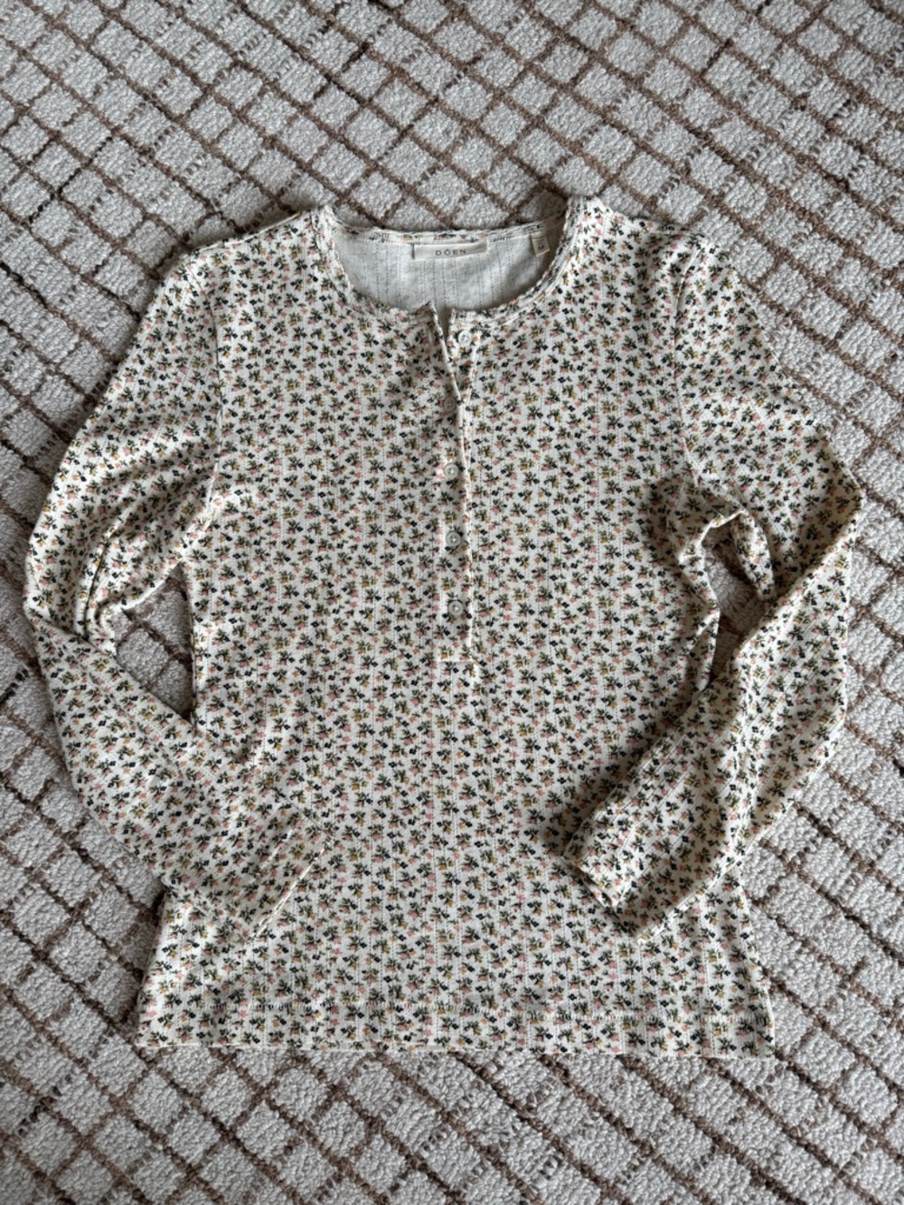 Doen Floral Cotton Tee women’s Medium - Picture 2 of 7